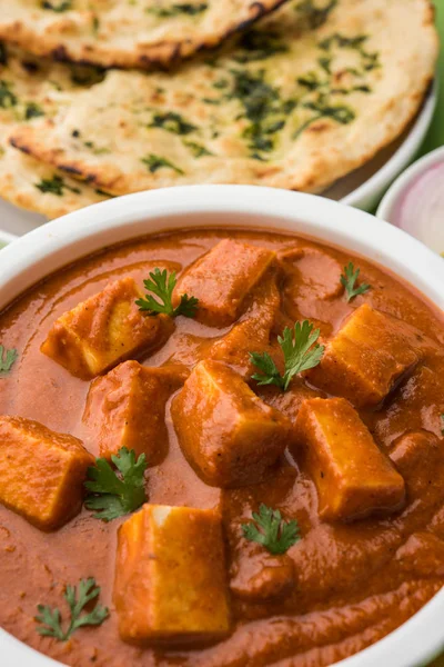 paneer tereyağı masala veya peynir cottage köri, düğün ya da partiler, seçici odak popüler Hint öğle/akşam yemeği menüsünde