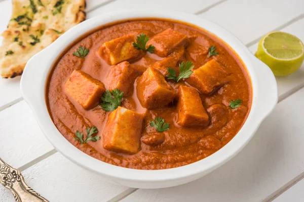 paneer tereyağı masala veya peynir cottage köri, düğün ya da partiler, seçici odak popüler Hint öğle/akşam yemeği menüsünde
