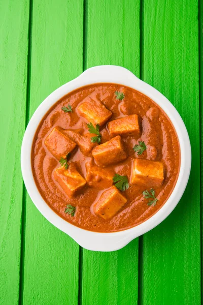 Paneer masło masala lub sera domek curry, popularny indyjski porze lunchu i kolacji w wesela lub imprezy, Selektywny fokus — Zdjęcie stockowe