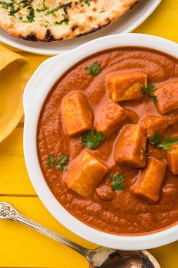 paneer tereyağı masala veya peynir cottage köri, düğün ya da partiler, seçici odak popüler Hint öğle/akşam yemeği menüsünde