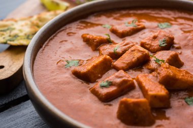 paneer tereyağı masala veya peynir cottage köri, düğün ya da partiler, seçici odak popüler Hint öğle/akşam yemeği menüsünde