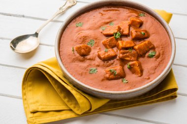 paneer tereyağı masala veya peynir cottage köri, düğün ya da partiler, seçici odak popüler Hint öğle/akşam yemeği menüsünde