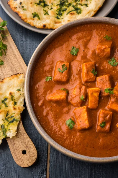 PANEER vaj masala vagy sajt cottage curry, esküvők vagy felek, szelektív összpontosít a népszerű indiai ebéd/vacsora menü — Stock Fotó