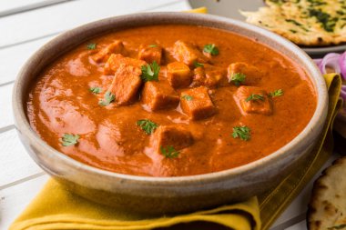 paneer tereyağı masala veya peynir cottage köri, düğün ya da partiler, seçici odak popüler Hint öğle/akşam yemeği menüsünde