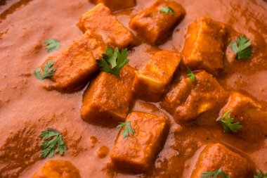 paneer tereyağı masala veya peynir cottage köri, düğün ya da partiler, seçici odak popüler Hint öğle/akşam yemeği menüsünde