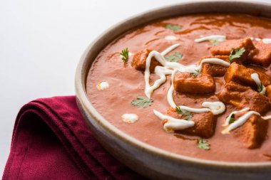 paneer tereyağı masala veya peynir cottage köri, düğün ya da partiler, seçici odak popüler Hint öğle/akşam yemeği menüsünde