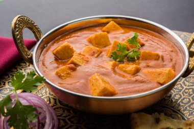 paneer tereyağı masala veya peynir cottage köri, düğün ya da partiler, seçici odak popüler Hint öğle/akşam yemeği menüsünde