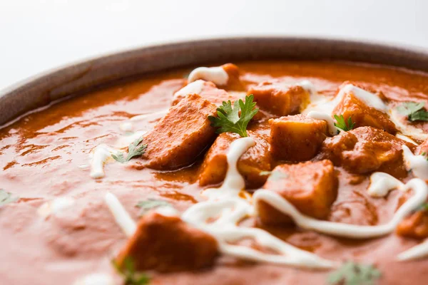 PANEER vaj masala vagy sajt cottage curry, esküvők vagy felek, szelektív összpontosít a népszerű indiai ebéd/vacsora menü — Stock Fotó