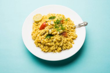 dal khichadi veya dal khichdi, popüler Hint yemeği. seçici odak