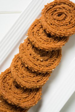 Stok fotoğraf Chakli veya Chakali veya Murukku, popüler tuzlu yiyecek diwali Festivali sırasında yapılan