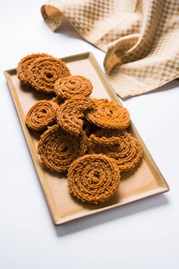 Stok fotoğraf Chakli veya Chakali veya Murukku, popüler tuzlu yiyecek diwali Festivali sırasında yapılan