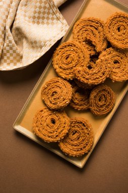 Stok fotoğraf Chakli veya Chakali veya Murukku, popüler tuzlu yiyecek diwali Festivali sırasında yapılan