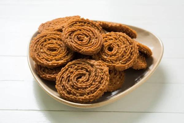 Stok fotoğraf Chakli veya Chakali veya Murukku, popüler tuzlu yiyecek diwali Festivali sırasında yapılan