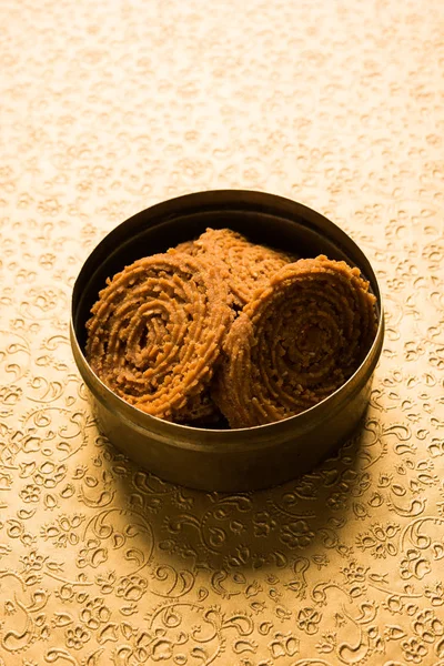 Stok fotoğraf Chakli veya Chakali veya Murukku, popüler tuzlu yiyecek diwali Festivali sırasında yapılan