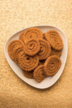 Stok fotoğraf Chakli veya Chakali veya Murukku, popüler tuzlu yiyecek diwali Festivali sırasında yapılan