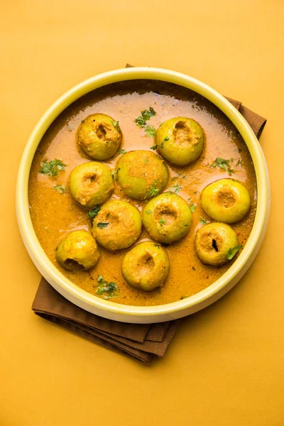 "Dhensa Chi μπατζί "στη Μαράθι γλώσσα ευρέως γνωστή ως tinda Μασάλα στην Ινδία ή Κάρυ λαχανικών από ινδικό Σκουός, επιλεκτική εστίαση — Φωτογραφία Αρχείου