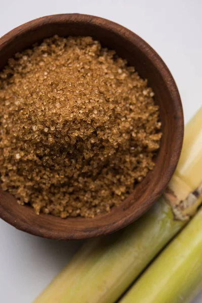 Gümüş şeker ürünleri ve kamışı - şeker kamışı veya ganna, seçici odak bir yan ürünü olan çeşitli grup fotoğrafı