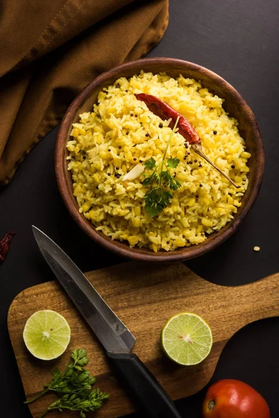 Moong khichdi, 印度民族菜或食品, 选择性重点 — 图库照片