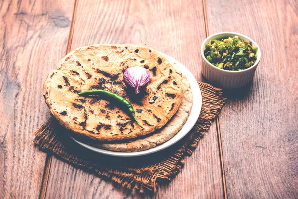 Bajra Roti Jowar Roti Indian Bread Made Using Bajra Jowar — Stock Photo, Image