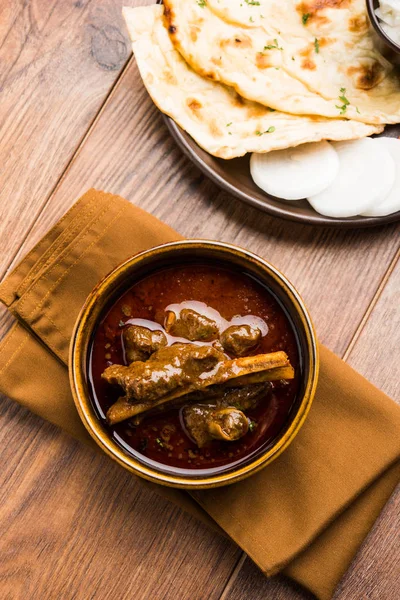 Mutton Masala Masala Gosht Agnello Indiano Rogan Josh Con Condimento — Foto Stock