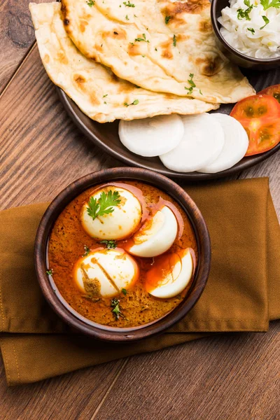 Anda Curry Egg Curry Egg Masala Gravy Indian Spicy Food — Stock Photo, Image