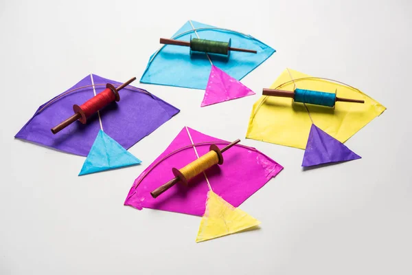 Glückliche Makar Sankranti Grußkarte Tilgul Oder Til Ladoo Einer Schüssel — Stockfoto