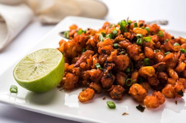 Gevrek Mısır Masala veya chatpata Mısır veya makka, popüler Hint snack