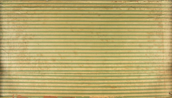 Tekstura papieru Vintage, zielony w paski — Zdjęcie stockowe