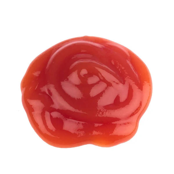 Okrągły kształt sosu pomidorowego na białym — Zdjęcie stockowe