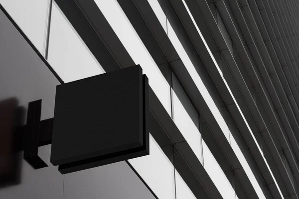 modern mimariye sahip bir bina kare boş tabela