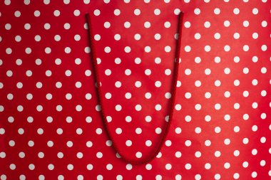 Polka dot alışveriş çantası doku