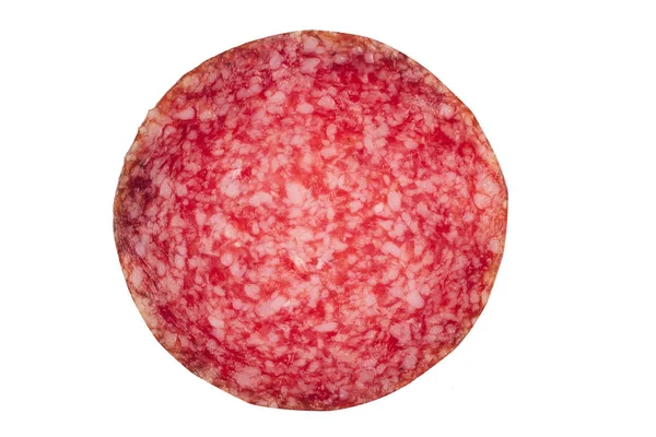 Salam sosis dilim beyaz izole