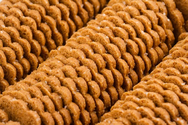 Vértes keksz barna textúra — Stock Fotó