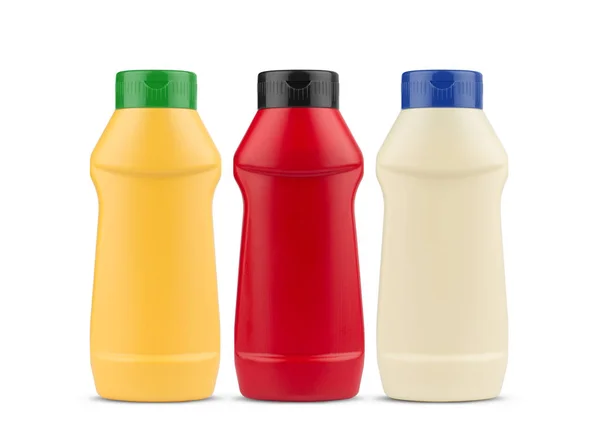 Plastik şişe ketçap mayonez, hardal Hayır etiket