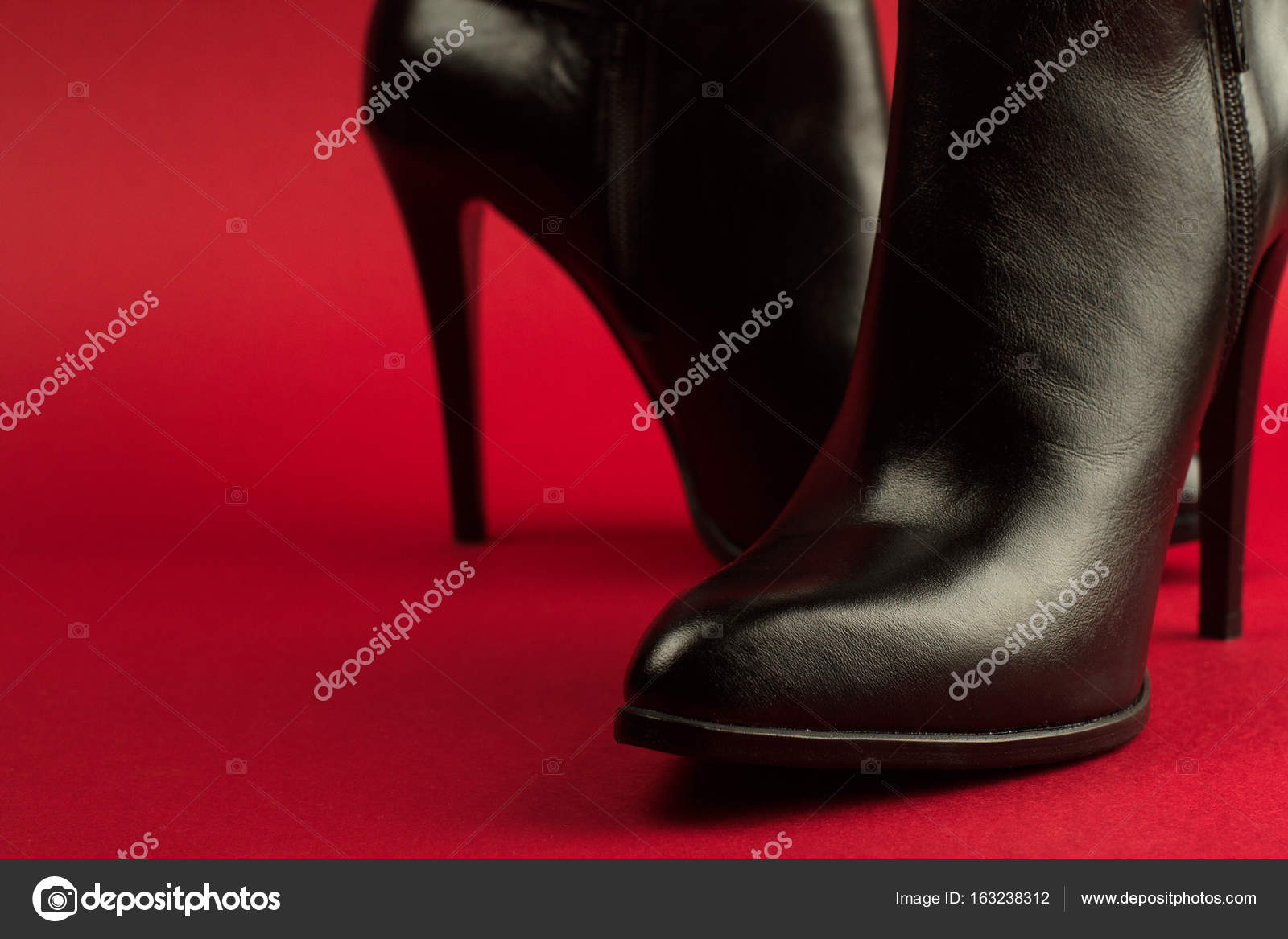 Hauts Talons Noir Photographie Fond Sur Rouge À Chaussures — c4jLR35Aq