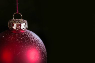 Kırmızı Noel küre makro portre