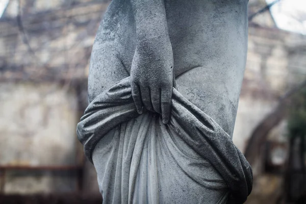 Frau Stein Statue Detail — Stockfoto