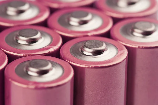 粉红色电池特写 — 图库照片
