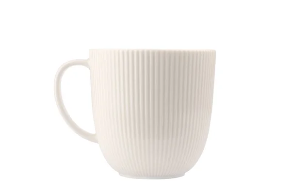 Tasse blanche isolée sur fond blanc — Photo