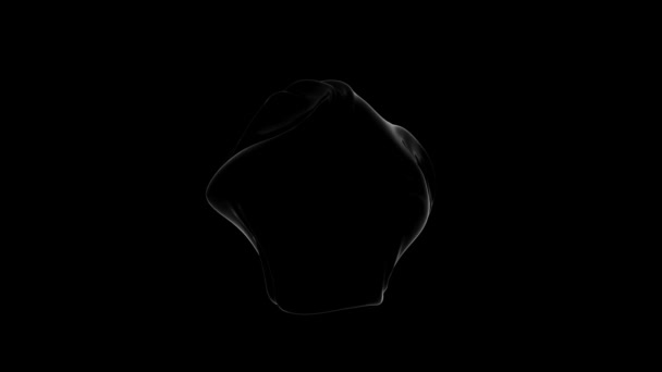 Render Black Abstract Sphere Silhouette Shape Soft Wave Movement Black — Stock Video