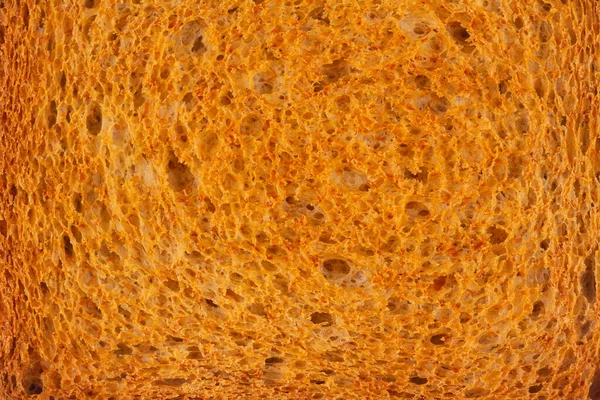 Von Oben Nahaufnahme Makro Detail Des Rohlings Braun Toastbrot Scheibe — Stockfoto