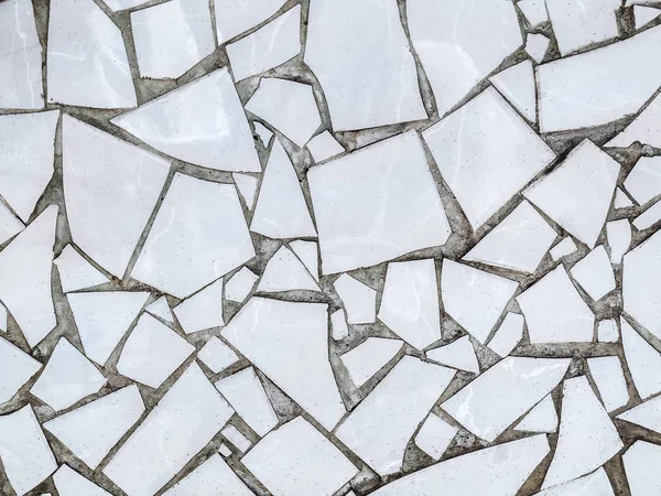白色陶瓷马赛克碎片 复制空间 — 图库照片