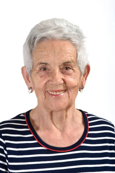 一个老年妇女的肖像 — 图库照片
