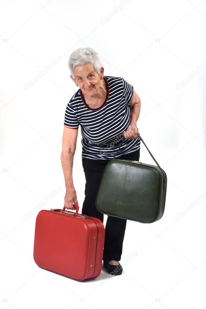 Old lady goes on vacation