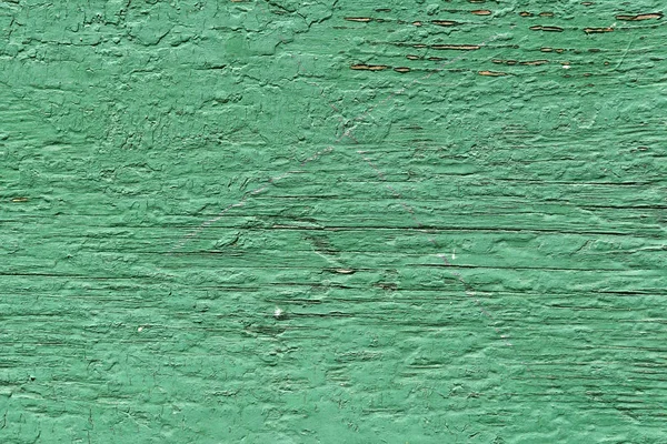 エナメル塗料グリーンで描かれた古い木材 — ストック写真