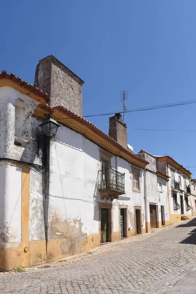 Utcán és a házak, Alter Do Chao, Beiras régió, Portugália, — Stock Fotó