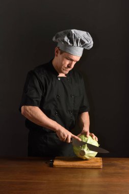 bir lahana doğrama Şef