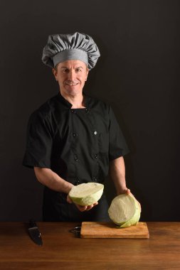 bir lahana doğrama Şef