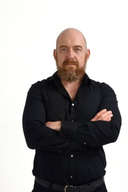 Beyaz üzerine Kırmızı başlı adam portresi