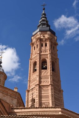 Çan kulesi Collegiate Kilisesi Santa Maria La Belediye Başkanı, Calatayud.
